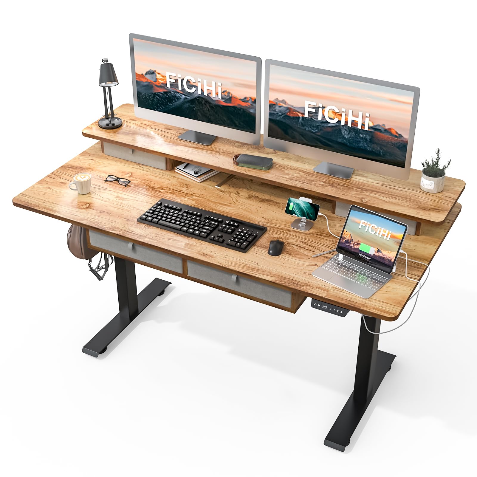 Magic レンジスタンド & デスク W70×D45×H90 Amazon.com: FiCiHi 55x30Inch Standing Desk with Drawers,Electric